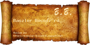 Baszler Bocsárd névjegykártya